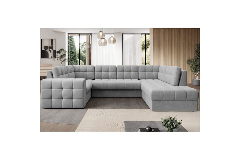 Kulmasohva Eltap Blewett 299x198x82 cm - Monolith 85, Harmaa, Oikea - Huonekalut - Sohva - Vuodesohva