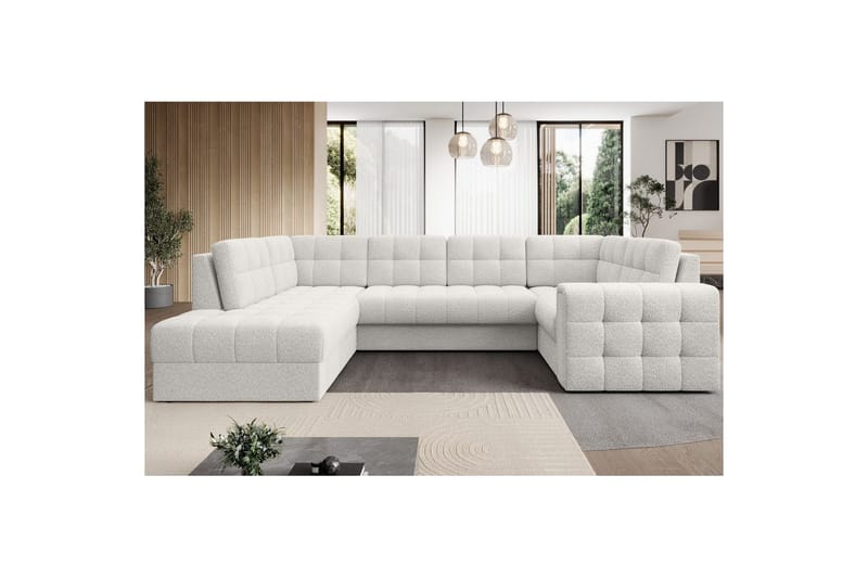 Kulmasohva Eltap Blewett 299x198x82 cm - Royal 01, Valkoinen, Vasen - Huonekalut - Sohva - Vuodesohva