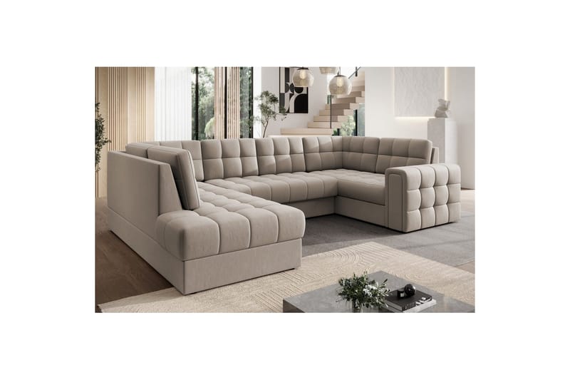 Kulmasohva Eltap Blewett 299x198x82 cm - Sola 18, Beige, Vasen - Huonekalut - Sohva - Vuodesohva