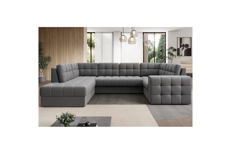 Kulmasohva Eltap Blewett 299x198x82 cm - Sola 4, Harmaa, Vasen - Huonekalut - Sohva - Vuodesohva