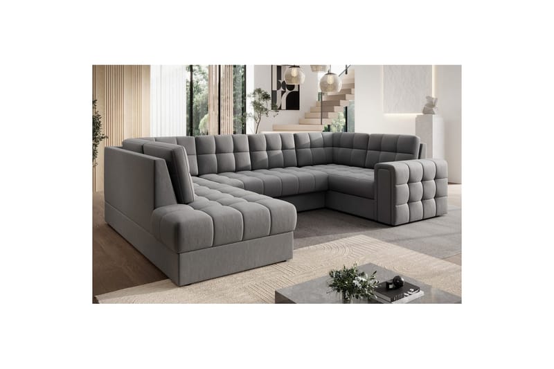 Kulmasohva Eltap Blewett 299x198x82 cm - Sola 4, Harmaa, Vasen - Huonekalut - Sohva - Vuodesohva