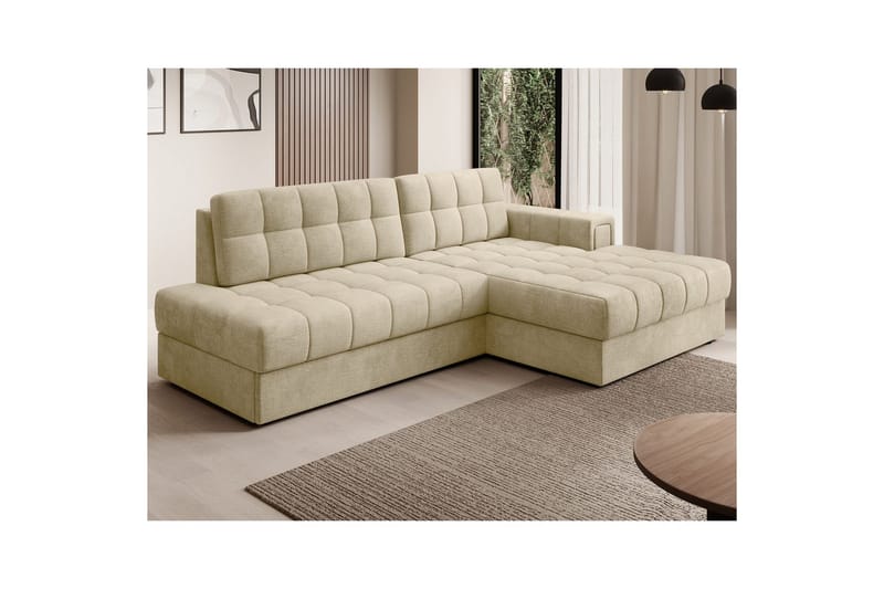 Kulmasohva Eltap Blezalt 240x150x82 cm - Monolith 04, Beige, Oikea - Huonekalut - Sohva - Vuodesohva