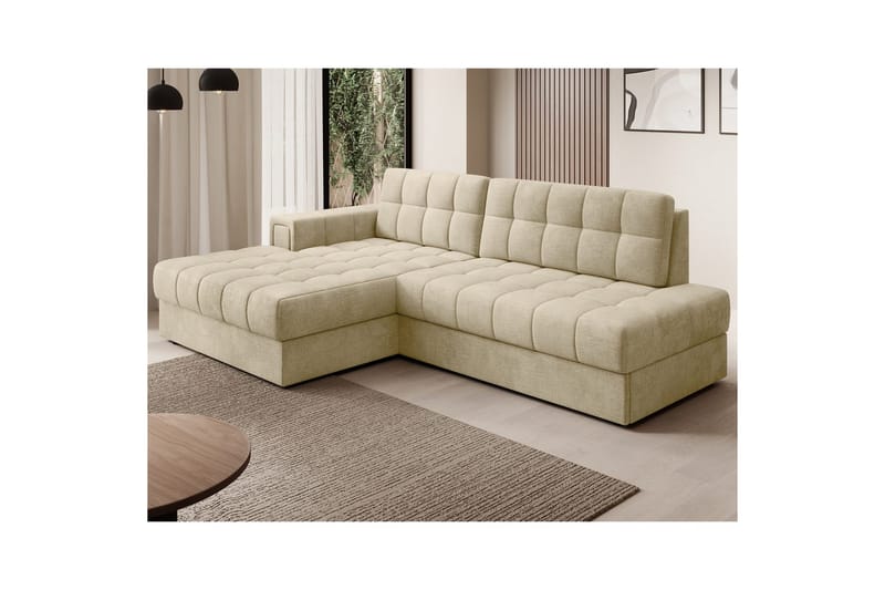 Kulmasohva Eltap Blezalt 240x150x82 cm - Monolith 04, Beige, Vasen - Huonekalut - Sohva - Vuodesohva