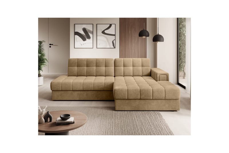 Kulmasohva Eltap Blezalt 240x150x82 cm - Monolith 09, Tumma beige, Oikea - Huonekalut - Sohva - Vuodesohva