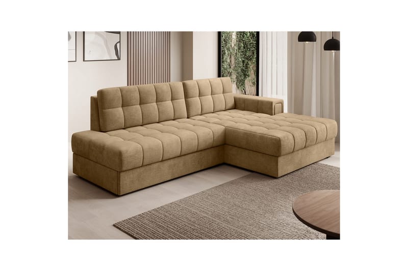 Kulmasohva Eltap Blezalt 240x150x82 cm - Monolith 09, Tumma beige, Oikea - Huonekalut - Sohva - Vuodesohva