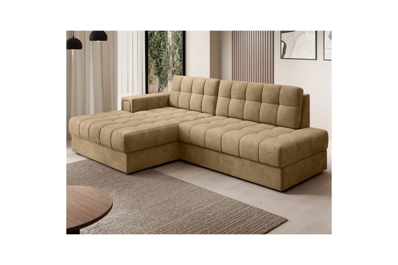 Kulmasohva Eltap Blezalt 240x150x82 cm - Monolith 09, Tumma beige, Vasen - Huonekalut - Sohva - Vuodesohva