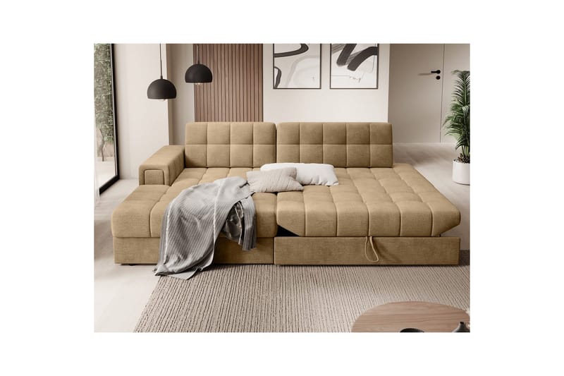 Kulmasohva Eltap Blezalt 240x150x82 cm - Monolith 09, Tumma beige, Vasen - Huonekalut - Sohva - Vuodesohva