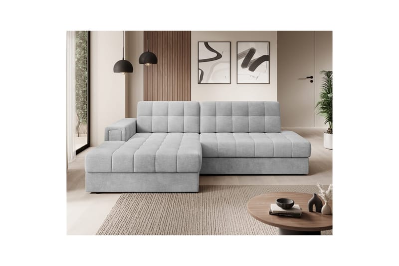 Kulmasohva Eltap Blezalt 240x150x82 cm - Monolith 84, Vaaleanharmaa, Vasen - Huonekalut - Sohva - Vuodesohva