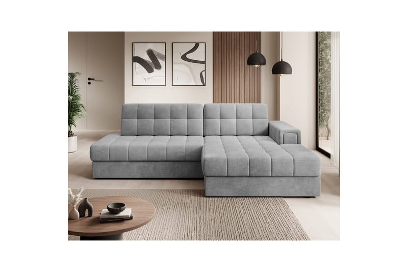 Kulmasohva Eltap Blezalt 240x150x82 cm - Monolith 85, Harmaa, Oikea - Huonekalut - Sohva - Vuodesohva