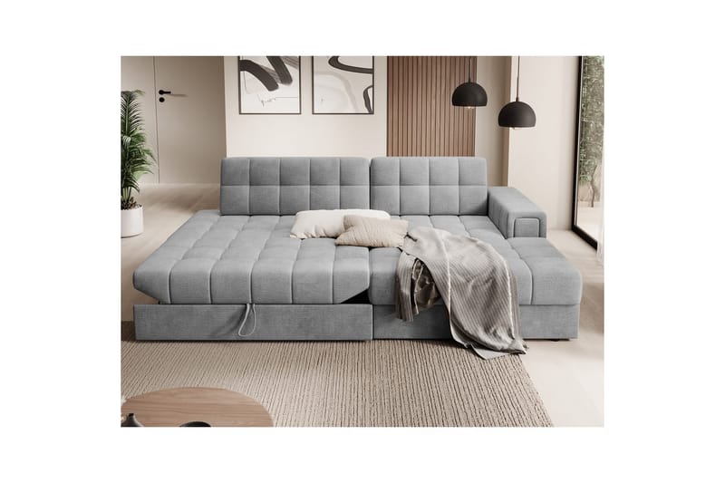 Kulmasohva Eltap Blezalt 240x150x82 cm - Monolith 85, Harmaa, Oikea - Huonekalut - Sohva - Vuodesohva