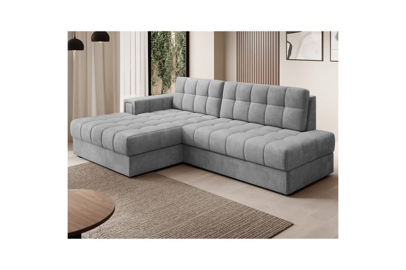 Kulmasohva Eltap Blezalt 240x150x82 cm - Monolith 85, Harmaa, Vasen - Huonekalut - Sohva - Vuodesohva