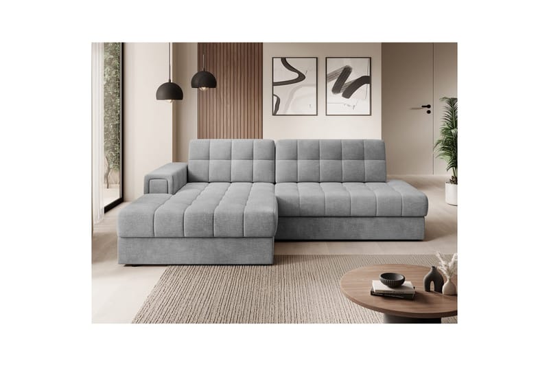 Kulmasohva Eltap Blezalt 240x150x82 cm - Monolith 85, Harmaa, Vasen - Huonekalut - Sohva - Vuodesohva