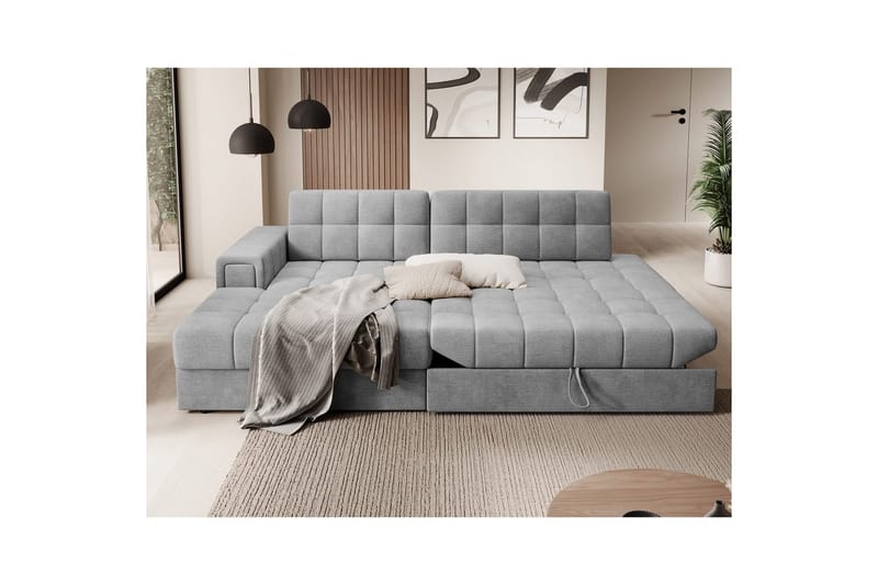 Kulmasohva Eltap Blezalt 240x150x82 cm - Monolith 85, Harmaa, Vasen - Huonekalut - Sohva - Vuodesohva