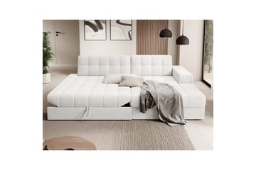 Kulmasohva Eltap Blezalt 240x150x82 cm - Royal 01, Valkoinen, Oikea - Huonekalut - Sohva - Vuodesohva