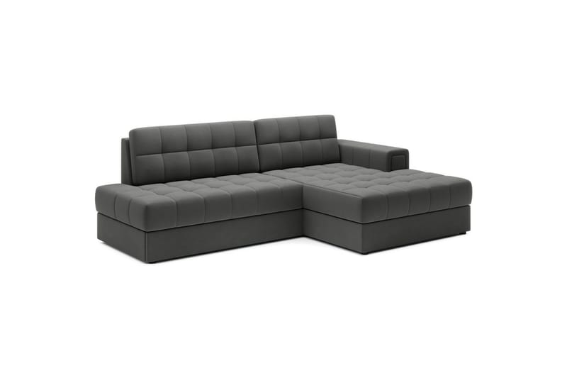 Kulmasohva Eltap Blezalt 240x150x82 cm - Sola 6, Tummanharmaa, Oikea - Huonekalut - Sohva - Vuodesohva