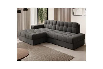 Kulmasohva Eltap Blezalt 240x150x82 cm - Sola 6, Tummanharmaa, Vasen - Huonekalut - Sohva - Vuodesohva