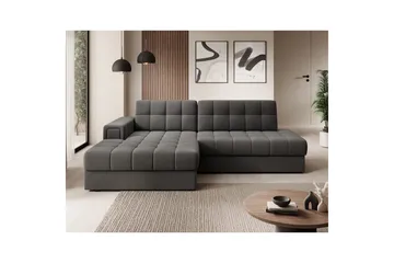 Kulmasohva Eltap Blezalt 240x150x82 cm - Sola 6, Tummanharmaa, Vasen - Huonekalut - Sohva - Vuodesohva