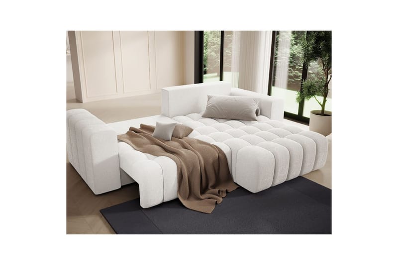 Kulmasohva Eltap Bonett 250x175x92 cm - Jaffray 01, Valkoinen, Oikea - Huonekalut - Sohva - Vuodesohva