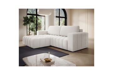 Kulmasohva Eltap Bonett 250x175x92 cm - Jaffray 01, Valkoinen, Vasen - Huonekalut - Sohva - Vuodesohva