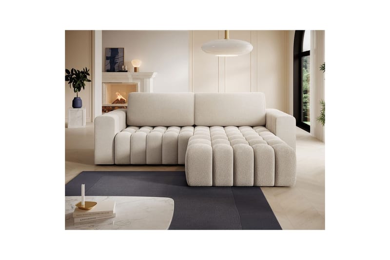 Kulmasohva Eltap Bonett 250x175x92 cm - Jaffray 18, Beige, Oikea - Huonekalut - Sohva - Vuodesohva