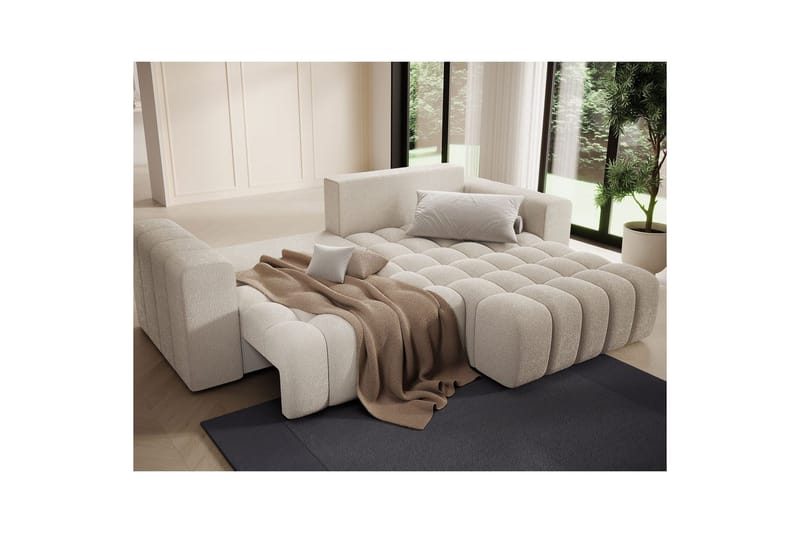 Kulmasohva Eltap Bonett 250x175x92 cm - Jaffray 18, Beige, Oikea - Huonekalut - Sohva - Vuodesohva