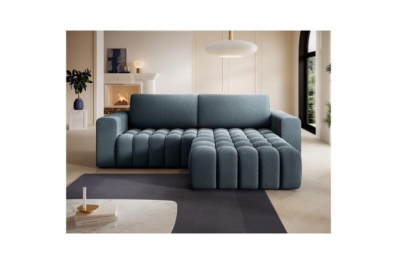 Kulmasohva Eltap Bonett 250x175x92 cm - Jaffray 40, Sininen, Oikea - Huonekalut - Sohva - Vuodesohva