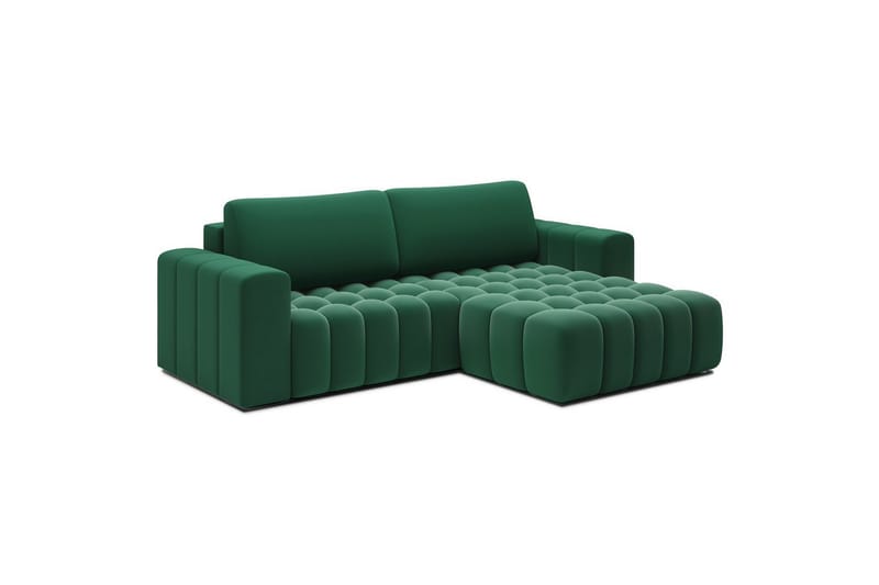 Kulmasohva Eltap Bonett 250x175x92 cm - Kronos 19, Tummanvihreä, Oikea - Huonekalut - Sohva - Vuodesohva