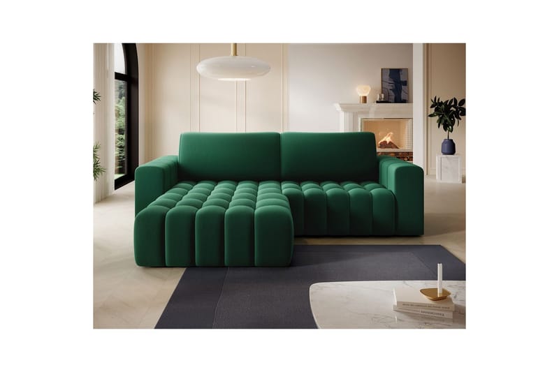Kulmasohva Eltap Bonett 250x175x92 cm - Kronos 19, Tummanvihreä, Vasen - Huonekalut - Sohva - Vuodesohva