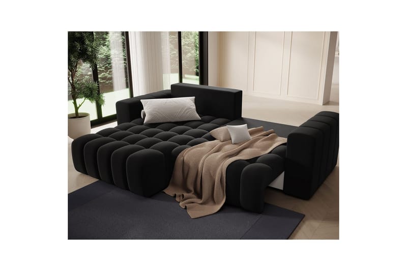 Kulmasohva Eltap Bonett 250x175x92 cm - Matt Velvet 99, Sininen, Vasen - Huonekalut - Sohva - Vuodesohva