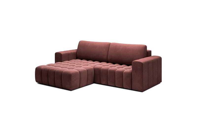 Kulmasohva Eltap Bonett 250x175x92 cm - Monolith 63, Vaaleanpunainen, Vasen - Huonekalut - Sohva - Vuodesohva
