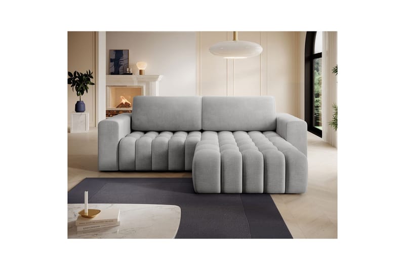 Kulmasohva Eltap Bonett 250x175x92 cm - Monolith 84, Vaaleanharmaa, Oikea - Huonekalut - Sohva - Vuodesohva