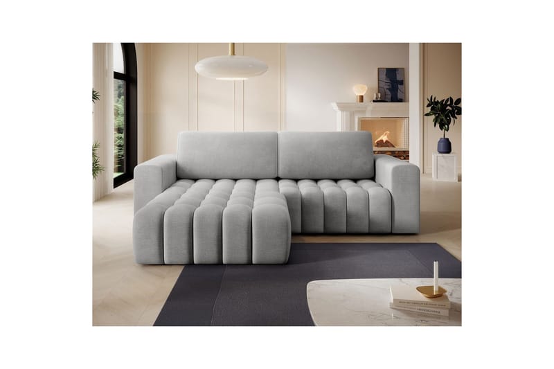 Kulmasohva Eltap Bonett 250x175x92 cm - Monolith 84, Vaaleanharmaa, Vasen - Huonekalut - Sohva - Vuodesohva
