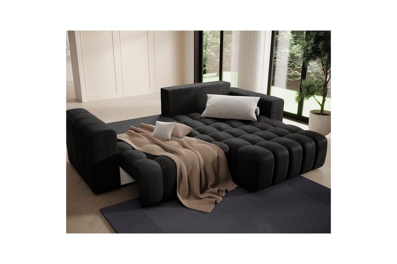 Kulmasohva Eltap Bonett 250x175x92 cm - Monolith 97, Tummanharmaa, Oikea - Huonekalut - Sohva - Vuodesohva