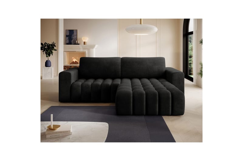 Kulmasohva Eltap Bonett 250x175x92 cm - Monolith 97, Tummanharmaa, Oikea - Huonekalut - Sohva - Vuodesohva