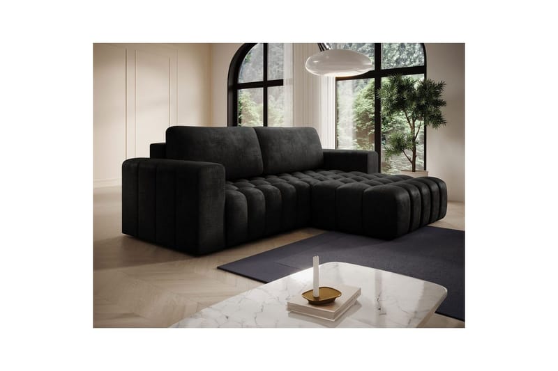 Kulmasohva Eltap Bonett 250x175x92 cm - Monolith 97, Tummanharmaa, Oikea - Huonekalut - Sohva - Vuodesohva