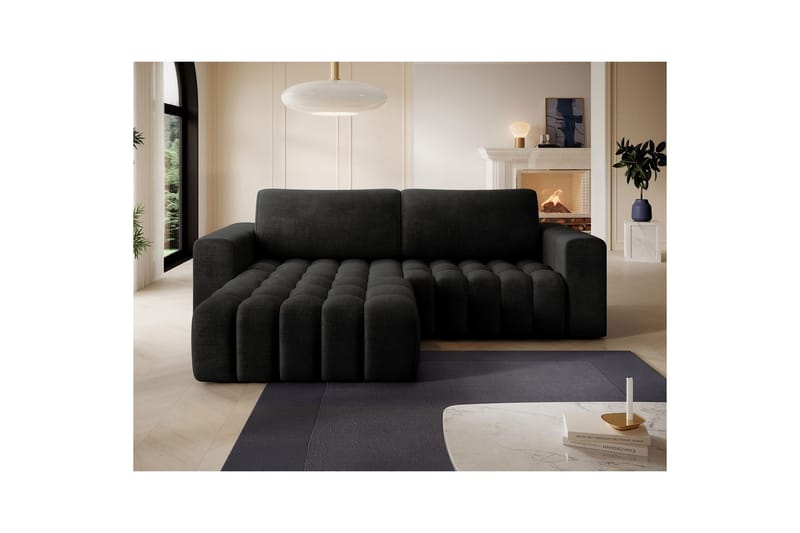 Kulmasohva Eltap Bonett 250x175x92 cm - Monolith 97, Tummanharmaa, Vasen - Huonekalut - Sohva - Vuodesohva