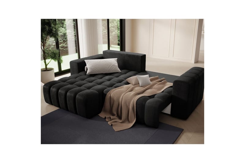 Kulmasohva Eltap Bonett 250x175x92 cm - Monolith 97, Tummanharmaa, Vasen - Huonekalut - Sohva - Vuodesohva