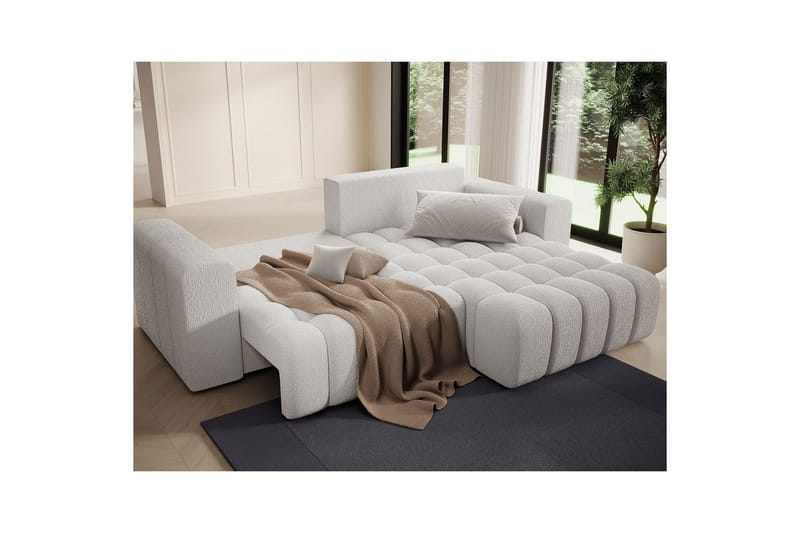 Kulmasohva Eltap Bonett 250x175x92 cm - Royal 01, Valkoinen, Oikea - Huonekalut - Sohva - Vuodesohva