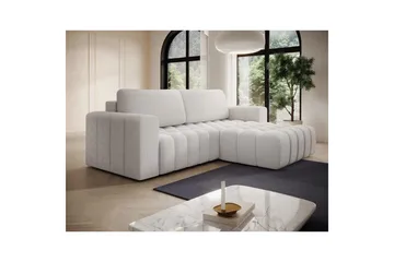 Kulmasohva Eltap Bonett 250x175x92 cm - Royal 01, Valkoinen, Oikea - Huonekalut - Sohva - Vuodesohva