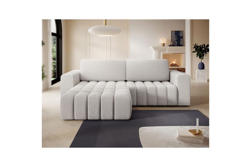 Kulmasohva Eltap Bonett 250x175x92 cm - Royal 01, Valkoinen, Vasen - Huonekalut - Sohva - Vuodesohva