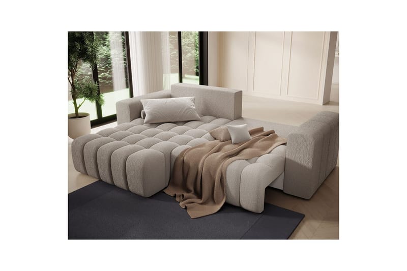Kulmasohva Eltap Bonett 250x175x92 cm - Royal 18, Beige, Vasen - Huonekalut - Sohva - Vuodesohva