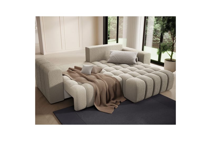 Kulmasohva Eltap Bonett 250x175x92 cm - Royal 20, Beige, Oikea - Huonekalut - Sohva - Vuodesohva