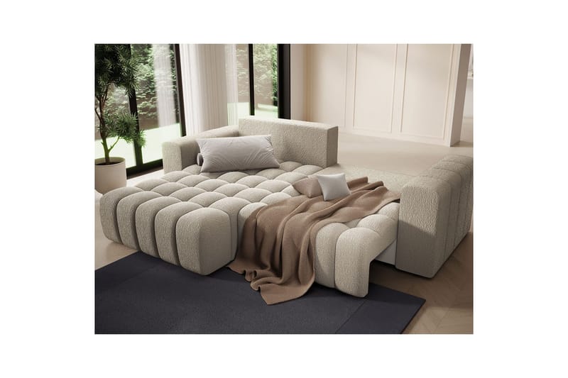 Kulmasohva Eltap Bonett 250x175x92 cm - Royal 20, Beige, Vasen - Huonekalut - Sohva - Vuodesohva