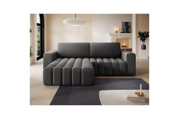 Kulmasohva Eltap Bonett 250x175x92 cm - Paros 06, harmaa, Vasen - Huonekalut - Sohva - Vuodesohva