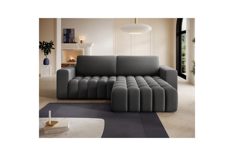 Kulmasohva Eltap Bonett 250x175x92 cm - Paros 06, harmaa, Oikea - Huonekalut - Sohva - Vuodesohva