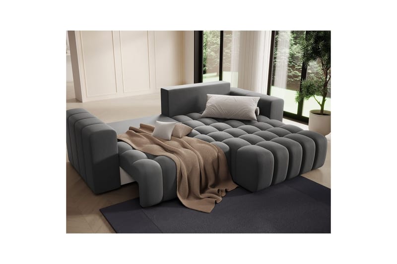 Kulmasohva Eltap Bonett 250x175x92 cm - Paros 06, harmaa, Oikea - Huonekalut - Sohva - Vuodesohva
