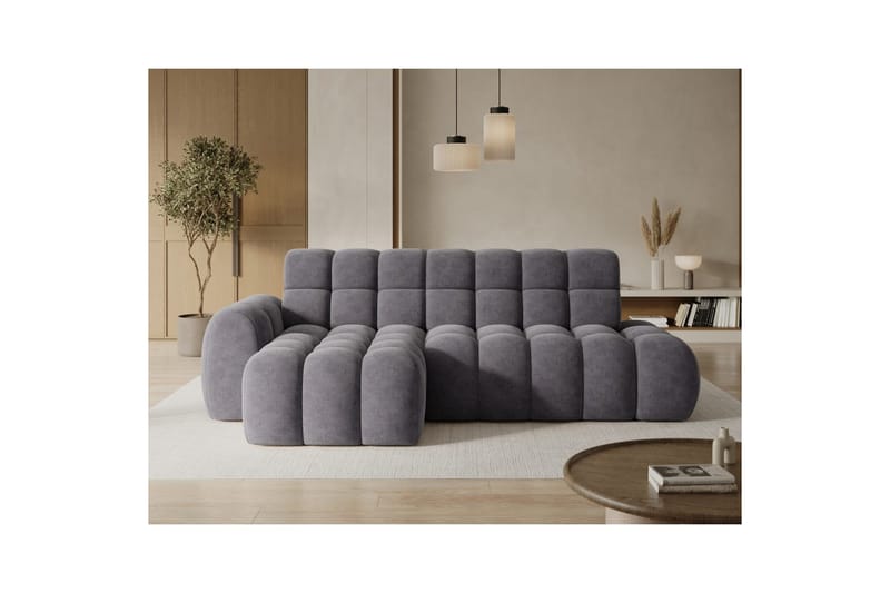 Kulmasohva Eltap Ceedro 283x165x98 cm - Aura 04, Harmaa, Vasen - Huonekalut - Sohva - Vuodesohva