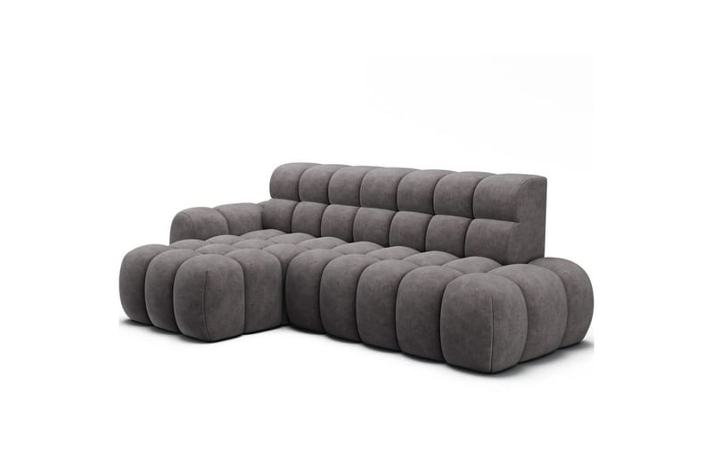 Kulmasohva Eltap Ceedro 283x165x98 cm - Aura 04, Harmaa, Vasen - Huonekalut - Sohva - Vuodesohva