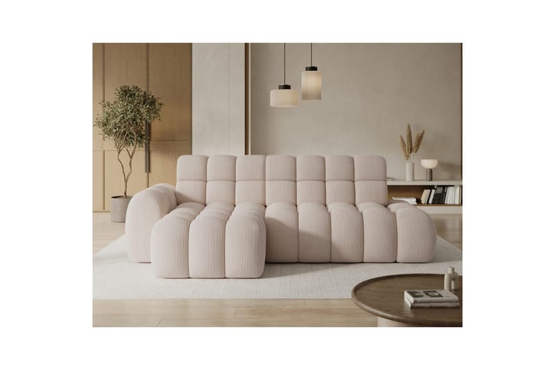 Kulmasohva Eltap Ceedro 283x165x98 cm - Jarell 20, Beige, Vasen - Huonekalut - Sohva - Vuodesohva