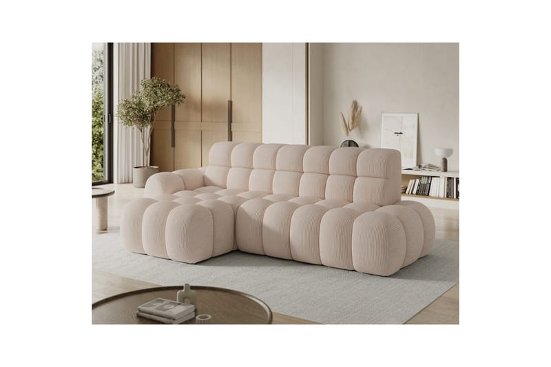 Kulmasohva Eltap Ceedro 283x165x98 cm - Jarell 20, Beige, Vasen - Huonekalut - Sohva - Vuodesohva